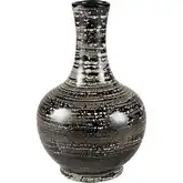 Simone Vase in Black, Brown & White Ceramic