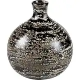 Simone Vase in Black, Brown & White Ceramic