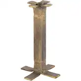 Splay Candleholder in Aged Brass Aluminum