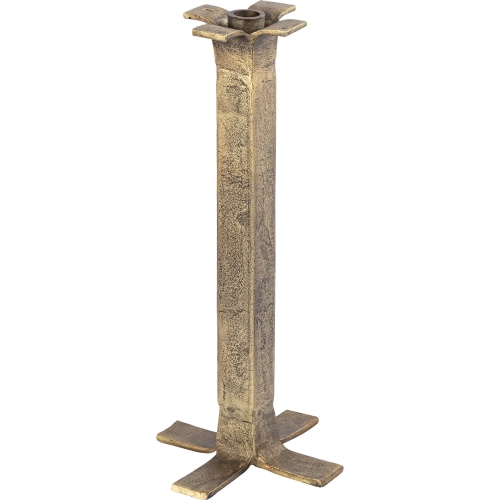 Splay Candleholder in Aged Brass Aluminum