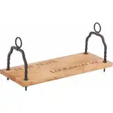 Blue Skies Swing in Natural Mahogany & Black Iron