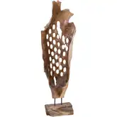 Teak Root Sculpture in Natural Teak