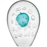 Threads Sculpture Clear in Clear & Blue Blown Glass