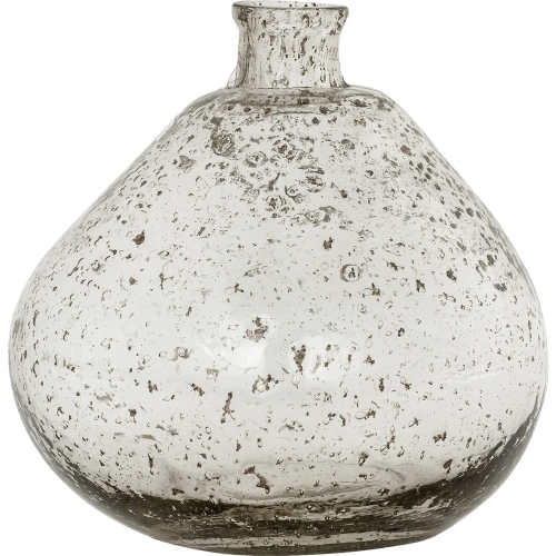 Tollington Vase in Clear & Gray Hand Formed Glass