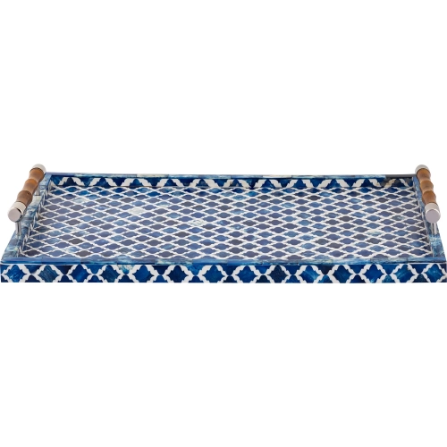 Tucker Tray in Blue & White