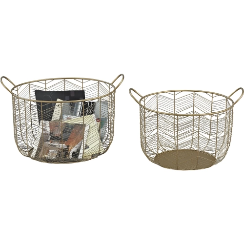 Tuckernuck Basket 2 Piece Set in Brass