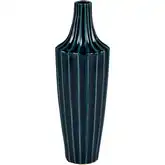 Virginia Vase in Midnight Blue Earthenware
