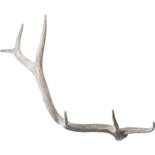 Resin Elk Antler Sculpture in Weathered White