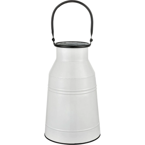 Welle Vase in White & Black Metal