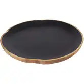 Weller Decorative Plate in Black & Natural Wood