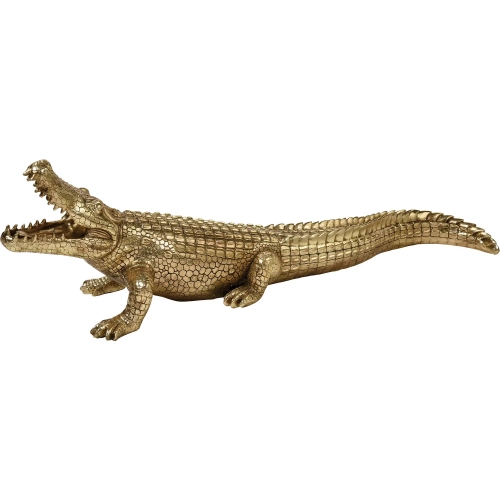 What a Croc Sculpture in Gold Composite