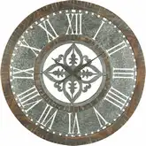 Greystone Wall Clock in Galvanized Iron & Natural Wood