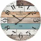 Herrera Wall Clock in Multicolor Wood