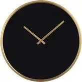 Onyx Wall Clock in Black & Gold