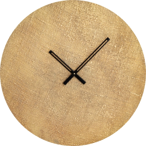 Sweeney Wall Clock in Gold & Black Aluminum
