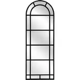 Arched Pier Tall Wall or Floor Mirror in Black
