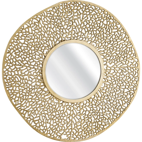 Azoni Wall Mirror in Soft Gold Aluminum
