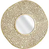 Azoni Wall Mirror in Soft Gold Aluminum