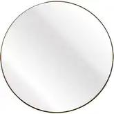 Beni Round Mirror in Brass Iron
