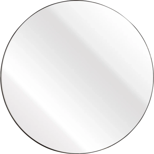 Beni Round Mirror in Black Iron
