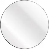 Beni Round Mirror in Black Iron