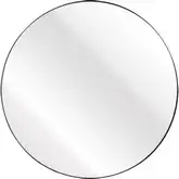 Beni Round Mirror in Black Iron