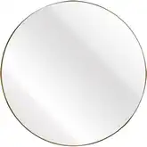 Beni Round Mirror in Brass Iron
