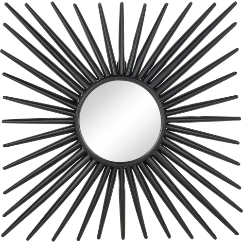 Burst Mirror in Black Iron