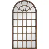 Cathedral Floor Mirror in Antique Gold Brown Finish