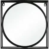 Colne Wall Mirror in Black Iron