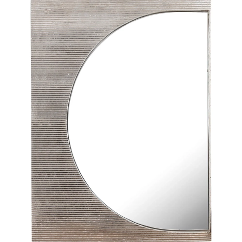 Flute Wall Mirror in Polished Nickel Aluminum