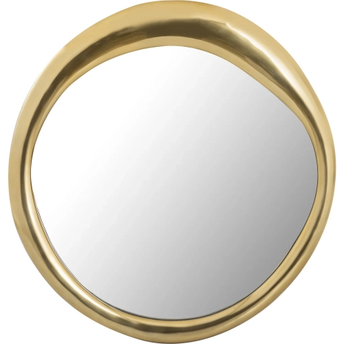 Hendricks Mirror in Polished Brass Aluminum