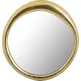 Hendricks Mirror in Polished Brass Aluminum