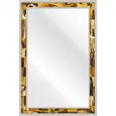 Juba Mirror in Horn Resin & Polished Nickel