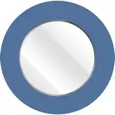 Lapis Mirror in Blue Glass