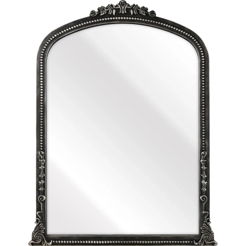 Lise Wall Mirror in Aged Black Wood