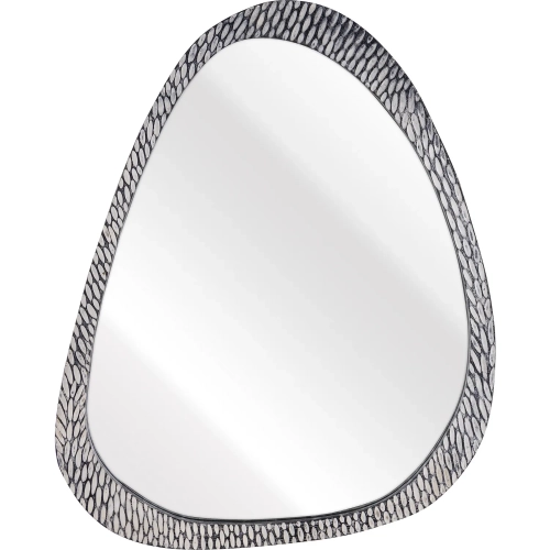 Morris Mirror in Gray Washed Mango Wood