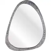 Morris Mirror in Gray Washed Mango Wood