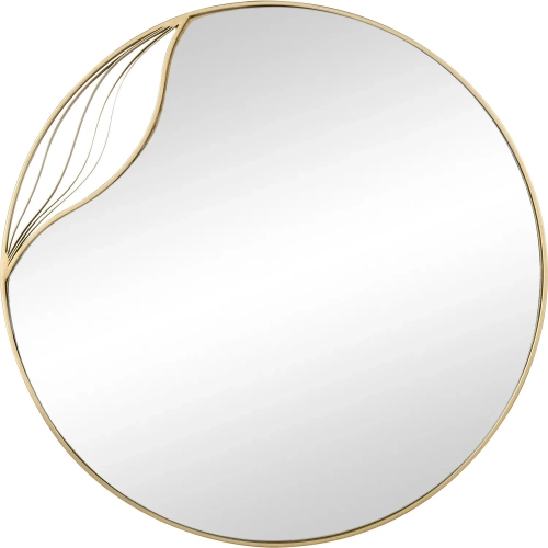 Stiller Round Wall Mirror in Brass