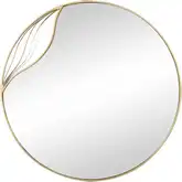 Stiller Round Wall Mirror in Brass
