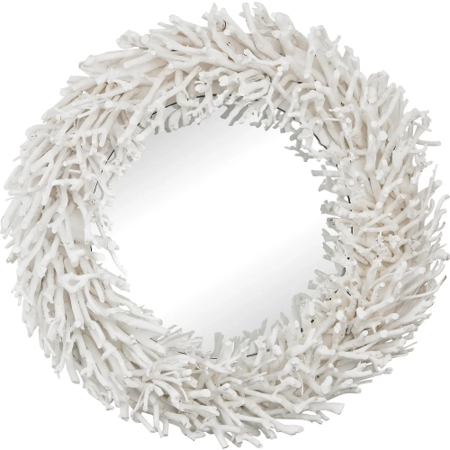 Whitebriar Wall Mirror in White Wood
