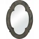 Wall Mirror in Aged Gray & Aged Brown Wood