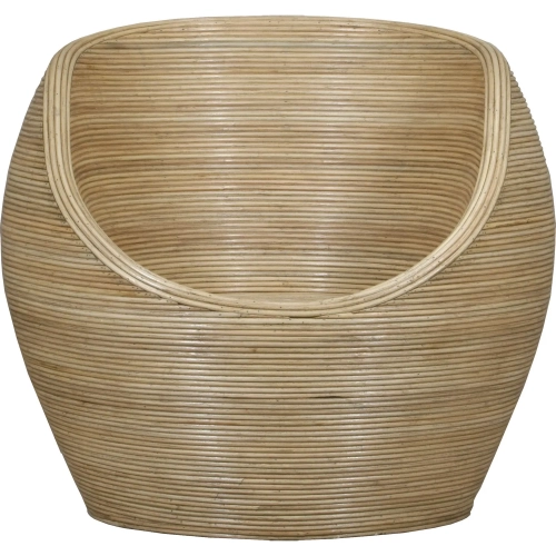 Gentong Round Accent Chair in Natural Rattan