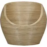 Gentong Round Accent Chair in Natural Rattan