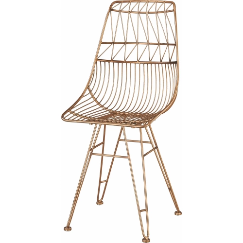 Jette Accent Chair in Rose Gold Iron