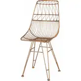 Jette Accent Chair in Rose Gold Iron