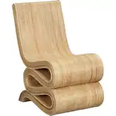 Ribbon Accent Chair in Natural Rattan