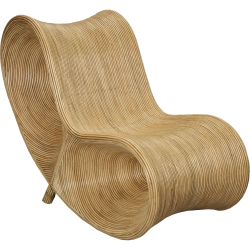 Ribbon Lounge Chair in Natural Rattan