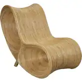 Ribbon Lounge Chair in Natural Rattan