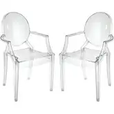 Vanish Accent Chair in Clear Acrylic (Set of 2)